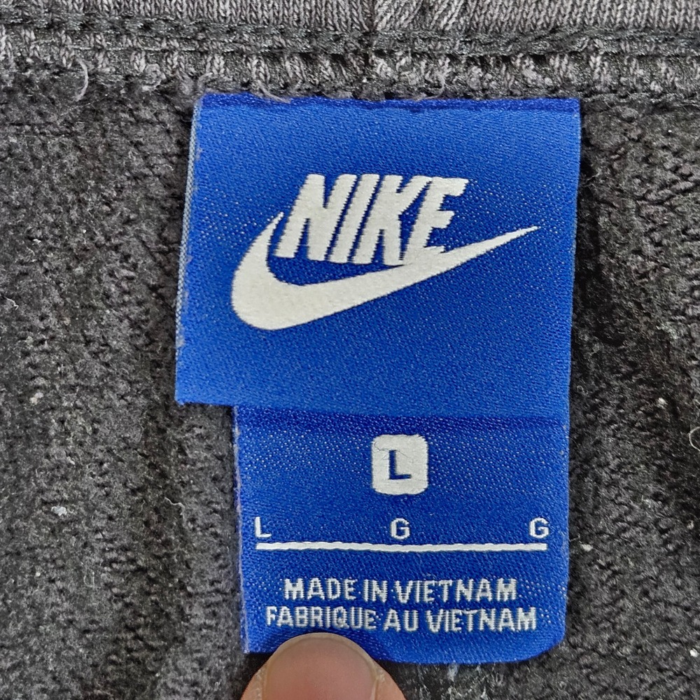 Nike Sportswear Fleece Joggers Sweatpants Mens L Black Fleece Swoosh 826431-010 - Picture 3 of 14
